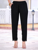 Thumbnail for Floral Printed Embroidered Kurta With Pant & Dupatta, Black - Hiral Fashion - Distacart