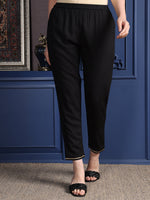 Thumbnail for Hand Embroidered & Printed Kurta With Pant & Dupatta, Black - Hiral Fashion - Distacart