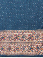 Thumbnail for Hand Embroidered & Printed Kurta With Pant & Dupatta, Teal - Hiral Fashion - Distacart