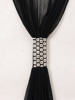 Thumbnail for Mirror Embroidered Kurta With Pant & Necklace Dupatta, Black - Hiral Fashion - Distacart