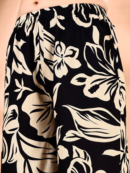 Botanical Printed Co Ords Set, Black - Hiral Fashion - Distacart