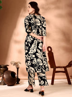 Thumbnail for Botanical Printed Co Ords Set, Black - Hiral Fashion - Distacart
