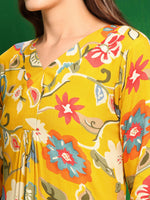 Thumbnail for Botanical Printed Co Ords Set, Yellow - Hiral Fashion - Distacart