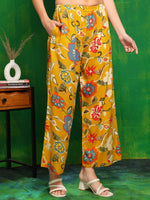 Thumbnail for Botanical Printed Co Ords Set, Yellow - Hiral Fashion - Distacart