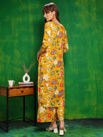 Thumbnail for Botanical Printed Co Ords Set, Yellow - Hiral Fashion - Distacart