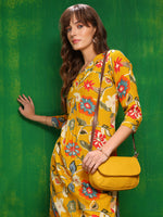 Thumbnail for Botanical Printed Co Ords Set, Yellow - Hiral Fashion - Distacart