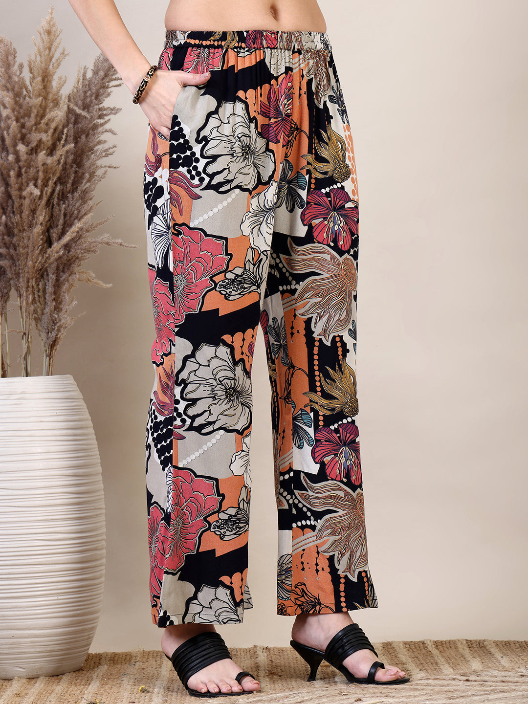 Floral Printed Co-Ords Set, Black - Hiral Fashion - Distacart