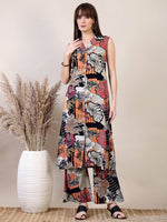 Thumbnail for Floral Printed Co-Ords Set, Black - Hiral Fashion - Distacart