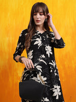 Thumbnail for Floral Printed Co-Ords, Black - Hiral Fashion - Distacart