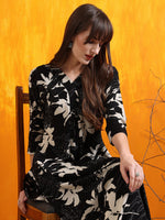 Thumbnail for Floral Printed Co-Ords, Black - Hiral Fashion - Distacart
