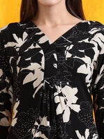 Thumbnail for Floral Printed Co-Ords, Black - Hiral Fashion - Distacart