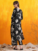 Thumbnail for Floral Printed Co-Ords, Black - Hiral Fashion - Distacart