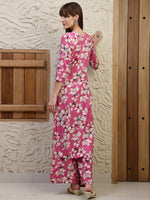 Thumbnail for Floral Printed Co-Ords, Pink - Hiral Fashion - Distacart