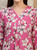 Thumbnail for Floral Printed Co-Ords, Pink - Hiral Fashion - Distacart