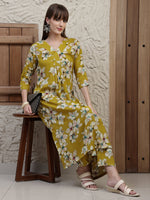 Thumbnail for Floral Printed Co-Ords, Mustard - Hiral Fashion - Distacart