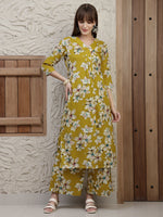 Thumbnail for Floral Printed Co-Ords, Mustard - Hiral Fashion - Distacart
