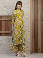 Thumbnail for Floral Printed Co-Ords, Mustard - Hiral Fashion - Distacart