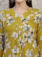Thumbnail for Floral Printed Co-Ords, Mustard - Hiral Fashion - Distacart