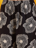 Thumbnail for Embroidered & Floral Printed Kurta With Palazzo Co-Ords Set, Black - Hiral Fashion - Distacart