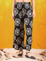 Thumbnail for Embroidered & Floral Printed Kurta With Palazzo Co-Ords Set, Black - Hiral Fashion - Distacart