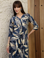 Thumbnail for Versatile Printed Co-Ords, Navy Blue - Hiral Fashion - Distacart