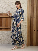 Thumbnail for Versatile Printed Co-Ords, Navy Blue - Hiral Fashion - Distacart