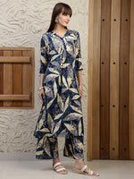 Thumbnail for Versatile Printed Co-Ords, Navy Blue - Hiral Fashion - Distacart
