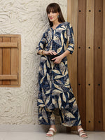 Thumbnail for Versatile Printed Co-Ords, Navy Blue - Hiral Fashion - Distacart