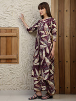 Thumbnail for Versatile Printed Co-Ords, Purple - Hiral Fashion - Distacart