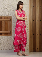 Thumbnail for Botanical Printed Co Ords Set, Pink - Hiral Fashion - Distacart