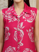 Thumbnail for Botanical Printed Co Ords Set, Pink - Hiral Fashion - Distacart