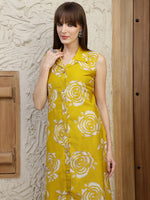 Thumbnail for Botanical Printed Co Ords Set, Mustard - Hiral Fashion - Distacart