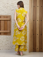 Thumbnail for Botanical Printed Co Ords Set, Mustard - Hiral Fashion - Distacart