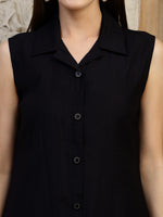 Thumbnail for Shirt Style Kurta With Palazzo, Black - Hiral Fashion - Distacart