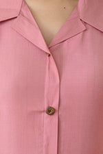 Thumbnail for Shirt Style Kurta With Palazzo, Pink - Hiral Fashion - Distacart