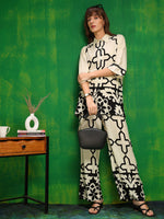 Thumbnail for Versatile Printed Co-Ords, Cream - Hiral Fashion - Distacart