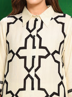 Thumbnail for Versatile Printed Co-Ords, Cream - Hiral Fashion - Distacart
