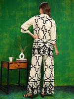 Thumbnail for Versatile Printed Co-Ords, Cream - Hiral Fashion - Distacart