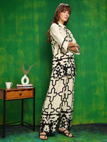 Thumbnail for Versatile Printed Co-Ords, Cream - Hiral Fashion - Distacart
