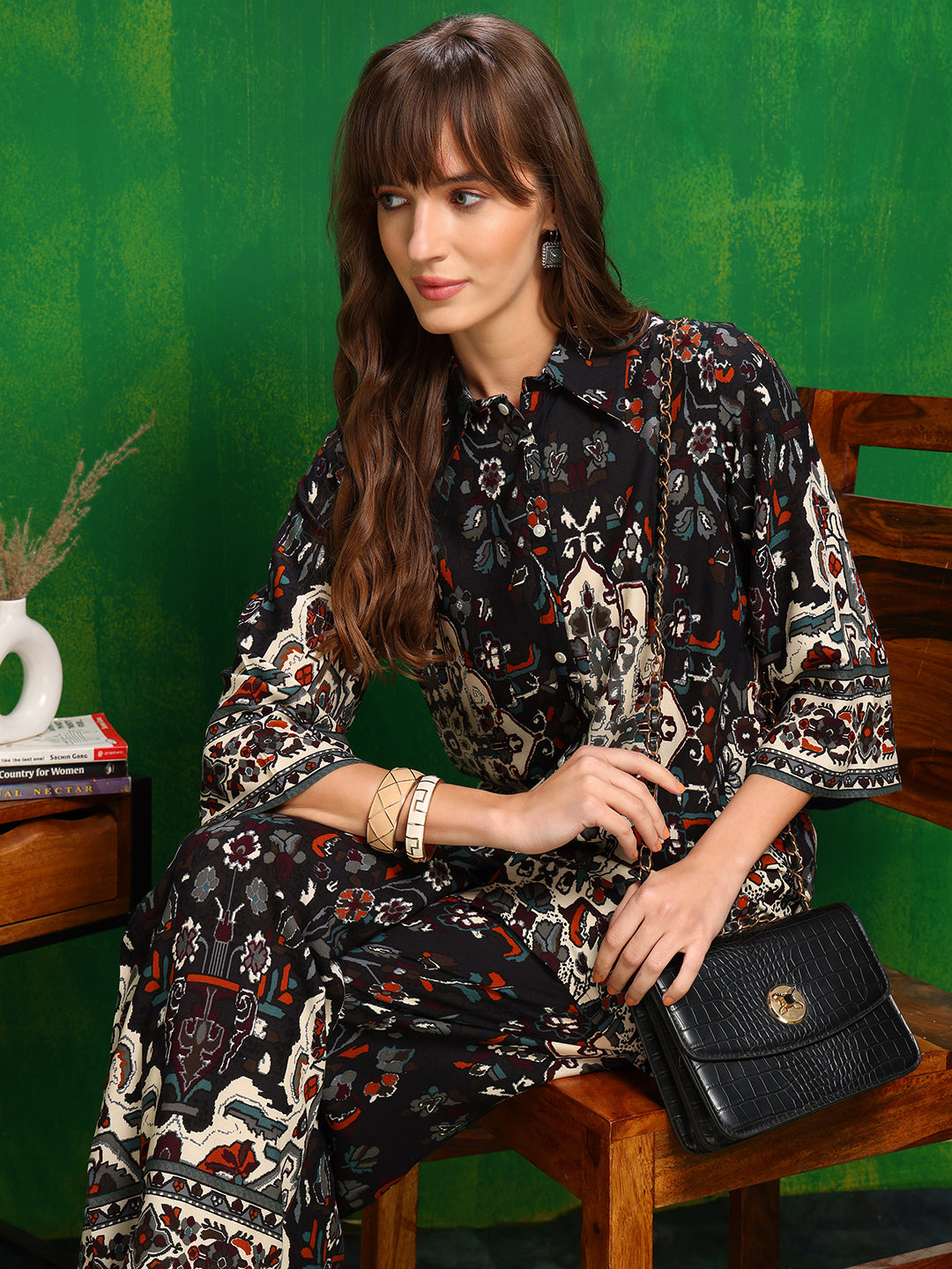 Versatile Printed Co-Ords, Black - Hiral Fashion - Dista
