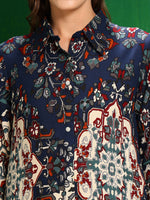 Thumbnail for Versatile Printed Co-Ords, Navy Blue - Hiral Fashion - Distacart