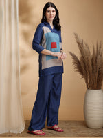 Thumbnail for Colour Blocked Co-Ords, Blue - Hiral Fashion - Distacart