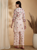 Thumbnail for Floral Prints Co-Ords, Beige - Hiral Fashion - Distacart