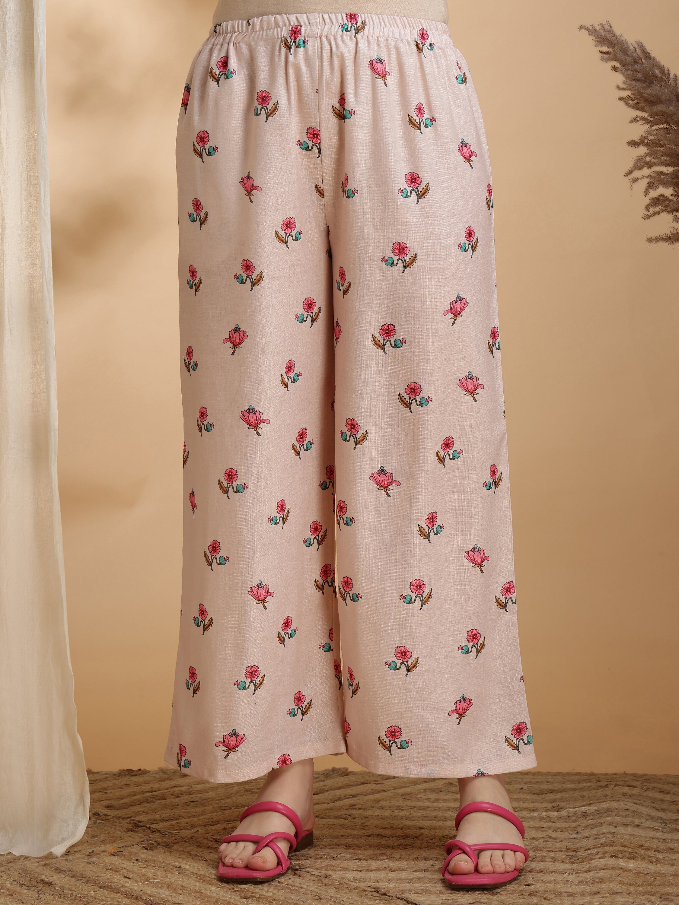Floral Prints Co-Ords, Beige - Hiral Fashion - Distacart