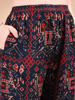 Thumbnail for Printed Versatile Co-Ords, Navy Blue - Hiral Fashion - Distacart