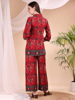 Thumbnail for Printed Versatile Co-Ords, Red - Hiral Fashion - Distacart