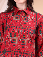 Thumbnail for Printed Versatile Co-Ords, Red - Hiral Fashion - Distacart