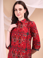 Thumbnail for Printed Versatile Co-Ords, Red - Hiral Fashion - Distacart