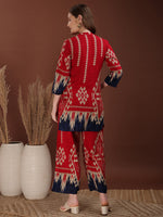 Thumbnail for Indie Printed Co-Ords, Pink - Hiral Fashion - Distacart