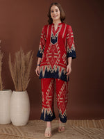 Thumbnail for Indie Printed Co-Ords, Pink - Hiral Fashion - Distacart